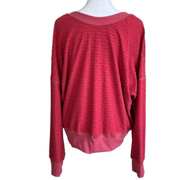 Nike Womens ThermaFIT Element Running Crewneck Top Reversible Pink Terrycloth XL - Picture 7 of 16